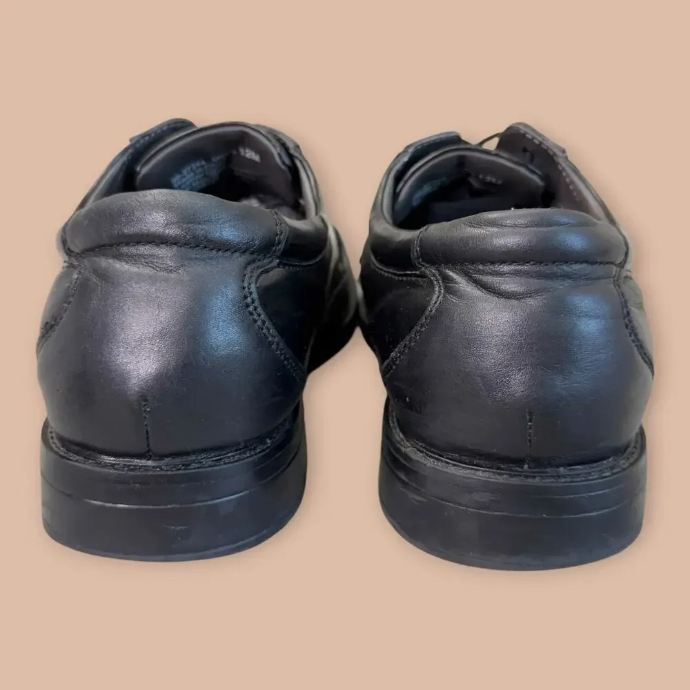 Dockers Black Leather Mens Size 12M Oxford Casual Dress Shoes Classic Laced Up